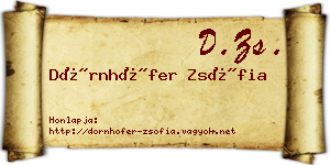 Dörnhöfer Zsófia névjegykártya
