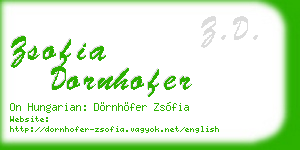 zsofia dornhofer business card