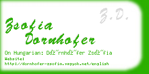 zsofia dornhofer business card